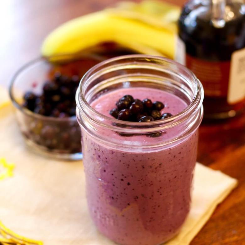 wild blueberry peanut butter smoothie
